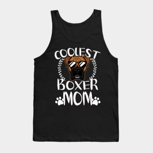 Glasses Coolest Boxer Dog Mom Tank Top